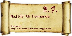 Majláth Fernanda névjegykártya